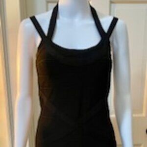 Stretta Black Halter Dress